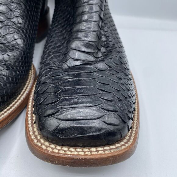 Cody James Boot Mens Men 12 D Matte Exotic Pythons Black Broad Square Toe Cowboy main image 8